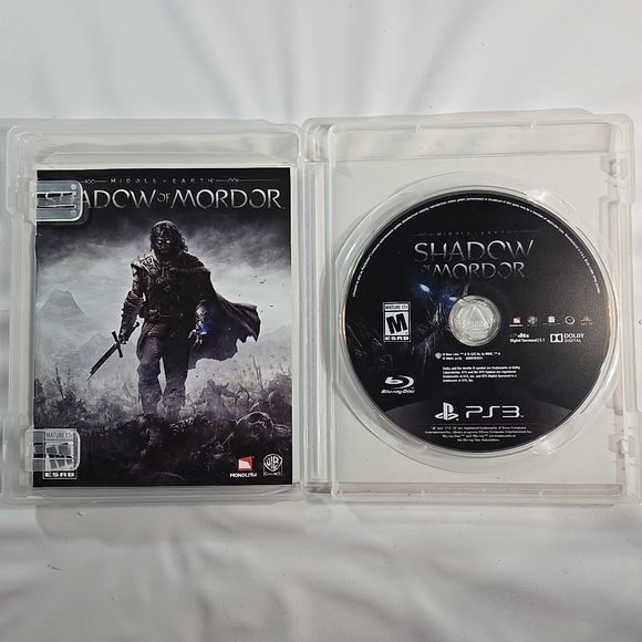 Sony PS3 Game - Shadow of Mordor with Black and Gray Cover - Picture 2 of 9